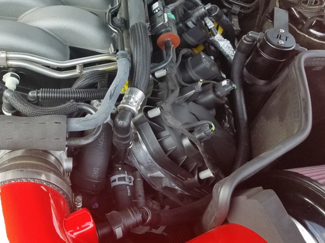 J&L OSC Oil Separator 3.0 Driver Side (2018-2019 Mustang GT & Bullitt) - Click Image to Close