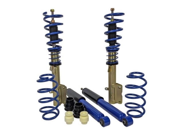 J&M Front & Rear Ride Height Adjustable Performance Struts & Shocks (2005-2010 Mustang) - Click Image to Close