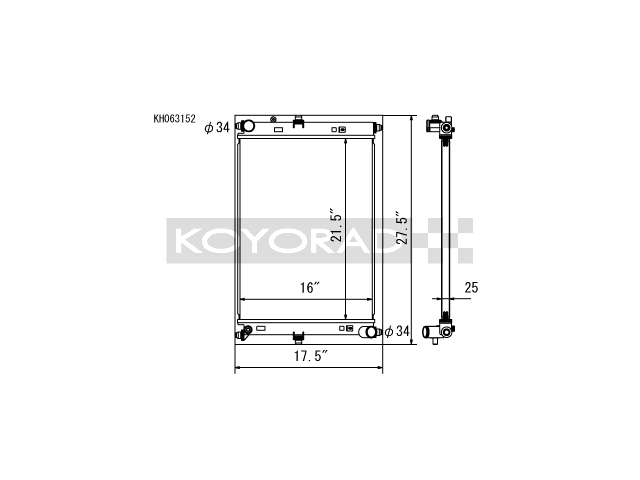 KOYORAD KH SERIES 25mm Core Thickness Radiator (2016-2021 Mazda MX-5 Miata)