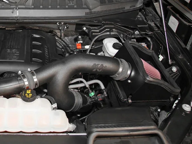 K&N 63 Series Aircharger Performance Air Intake System, Black (2015-2016 Ford F-150 3.5L EcoBoost) - Click Image to Close