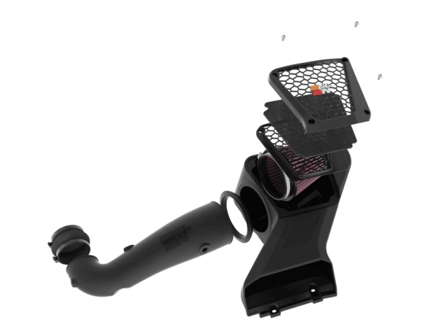 K&N 63 Series Aircharger Performance Air Intake System, Black (2023-2024 Ford F-150 Raptor R)