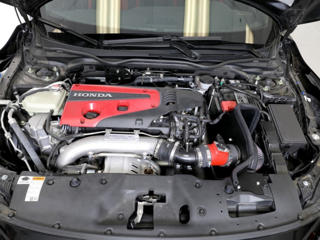 K&N 69 Series Typhoon Performance Air Intake System, Wrinkle Red (2017-2021 Honda Civic Type R)