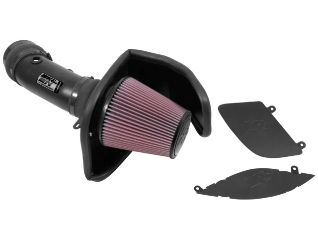 K&N 69 Series Typhoon Performance Air Intake System, Textured Black (2017-2021 Challenger & Charger 6.2L Hellcat)