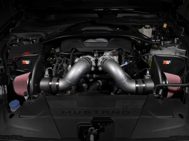K&N 69 Series Typhoon Performance Air Intake System, Gunmetal Grey (2024 Ford Mustang 5.0L COYOTE) - Click Image to Close