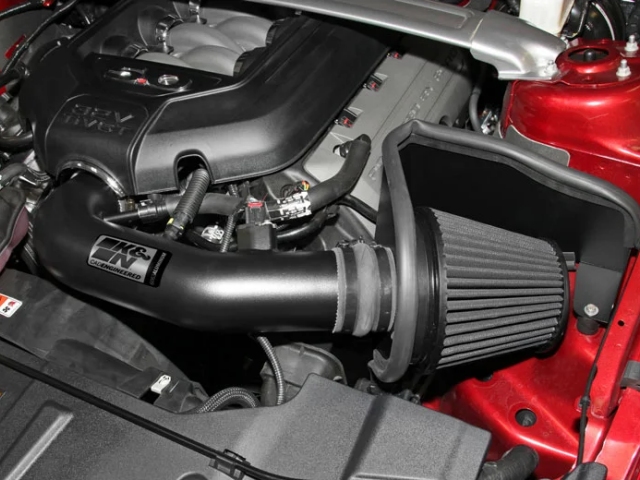 K&N 71 Series Blackhawk Induction Performance Air Intake System, Black (2011-2014 Ford Mustang GT)