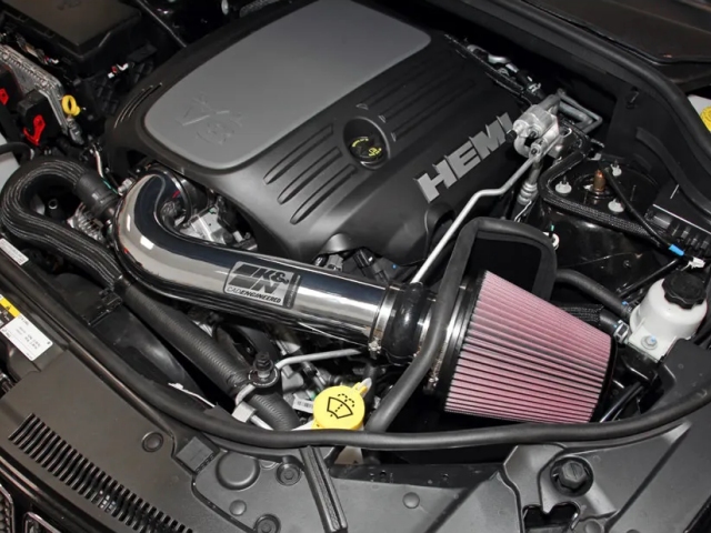 K&N 77 Series Performance Air Intake System, Polished (2011-2022 Dodge Durango & Jeep Grand Cherokee 5.7L HEMI)