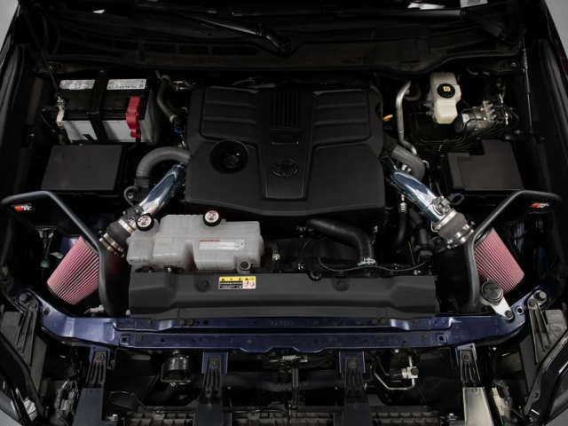 K&N 77 Series Performance Air Intake System, Bright Aluminized Metal (2022-2023 Toyota Tundra & Sequoia 3.4TT V6)