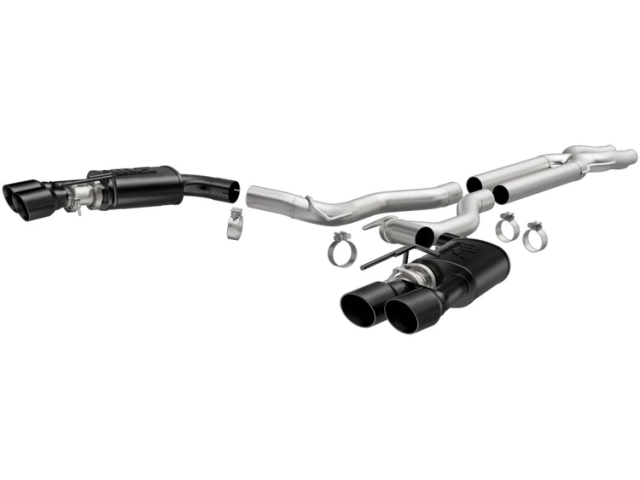 MAGNAFLOW 3" Cat-Back Exhaust w/ Black Coated Tips, COMPETITION SERIES (2018-2019 Mustang GT) - Click Image to Close
