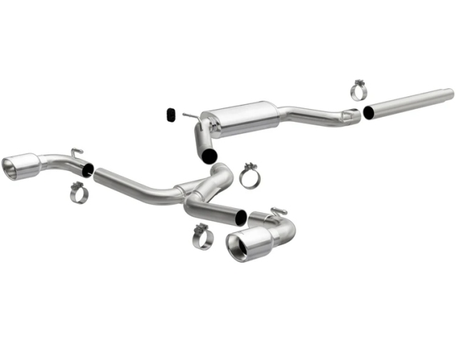 MAGNAFLOW "TOURING SERIES" Cat-Back Exhaust w/ Polished Tips, 3" (2018-2020 Golf GTI) - Click Image to Close