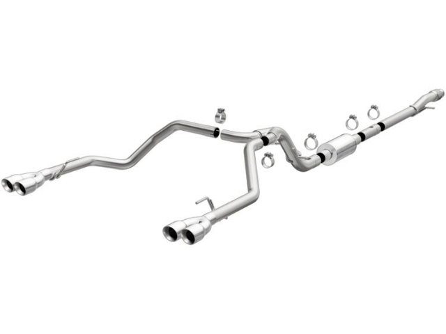 MAGNAFLOW "STREET SERIES" Cat-Back Exhaust w/ Polished Tips, 3" (2019-2020 Silverado & Sierra 1500 5.3L V8) - Click Image to Close