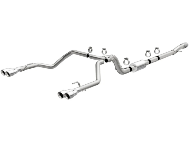MAGNAFLOW "MF SERIES" Cat-Back Exhaust w/ Polished Tips, 3.5" (2019-2020 Silverado & Sierra 1500 6.2L V8) - Click Image to Close