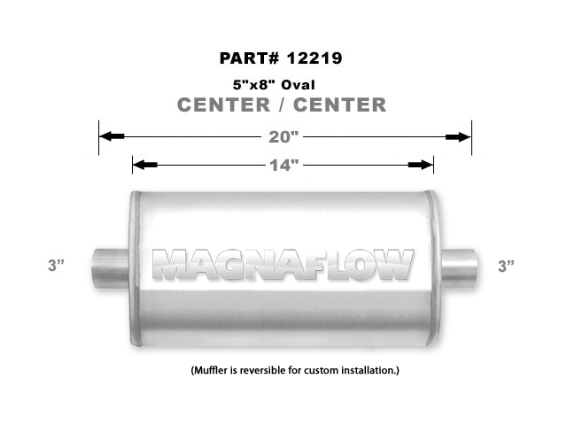 MagnaFlow 5" x 8" Oval Body Muffler