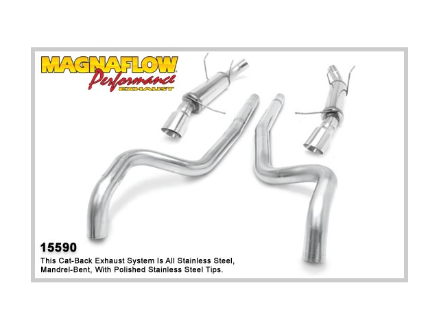 MagnaFlow 3" Cat-Back Exhaust, Competition (2011-2012 Mustang GT & Shelby GT500) - Click Image to Close