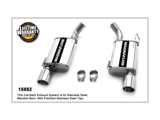 MagnaFlow 2.5" Axle-Back Exhaust, Street (2005-2009 Mustang GT & Shelby GT500)