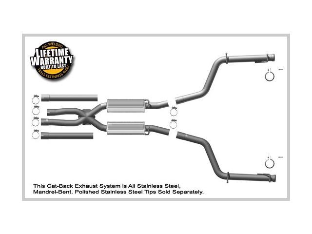MagnaFlow 2.5" Cat-Back Exhaust, COMPETITION SERIES (2009-2014 Challenger 5.7L HEMI) - Click Image to Close