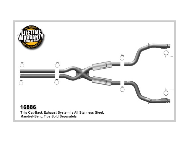 MagnaFlow 3" Cat-Back Exhaust, COMPETITION SERIES (2008-2014 Challenger SRT-8) - Click Image to Close