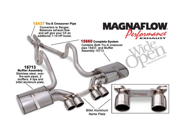MagnaFlow 2.5" Performance Pipe (1997-2004 Corvette & Z06) - Click Image to Close