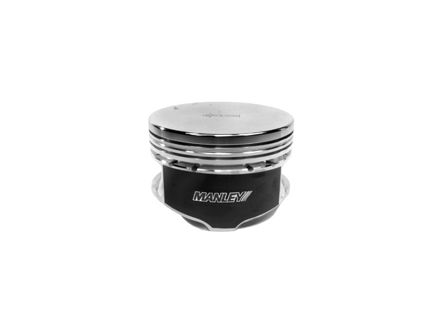 Manley Platinum Series Lightweight Pistons, Flat Top [Bore Size 3.552" | Rod Length 5.850" | Stroke 3.750" | Compression Distance 1.200" | 42cc 13.33 | 51cc 11.43 | 52cc 11.26 | Piston Wt/Gms 350 | Piston & Pin Wt/Gms 438] (FORD 4.6L & 5.4L) - Click Image to Close