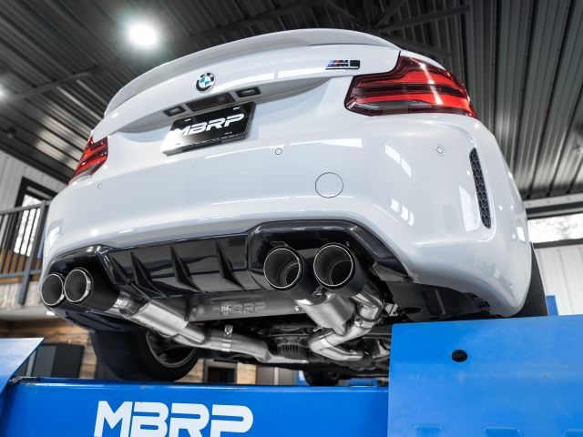 MBRP ARMOR PRO "ACTIVE" Cat-Back Exhaust w/ Carbon Fiber Tips, 3" (2019-2021 BMW M2)