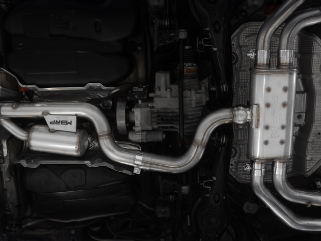 MBRP ARMOR PRO "ACTIVE" Cat-Back Exhaust w/ Carbon Fiber Tips, 3"/2.5" (2015-2020 Audi S3) - Click Image to Close