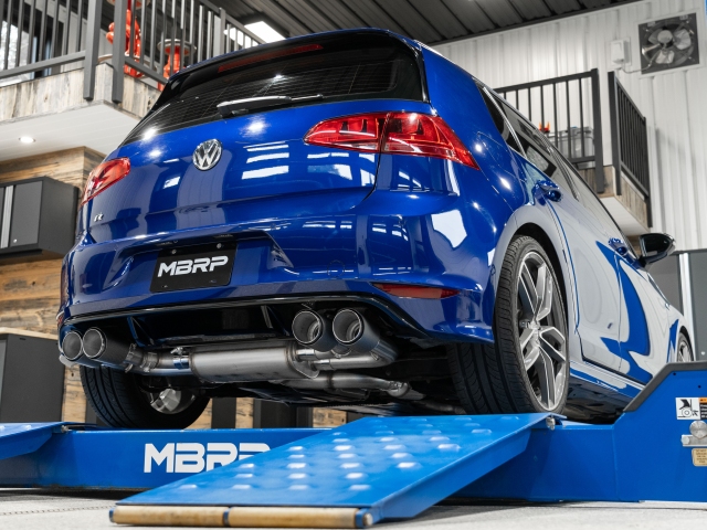 MBRP ARMOR PRO "ACTIVE" Cat-Back Exhaust w/ Carbon Fiber Tips, 3"/2.5" (2015-2019 Volkswagon Golf R)