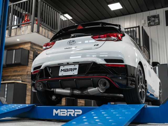 MBRP PRO SERIES Cat-Back Exhaust w/ Carbon Fiber Tips (2019-2021 Hyundai Velostor N) - Click Image to Close