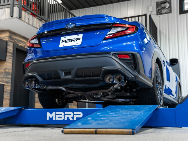 MBRP ARMOR PRO "RACE" Axle-Back Exhaust w/ Burnt End Tips, 2.5" (2022 Subaru WRX) - Click Image to Close