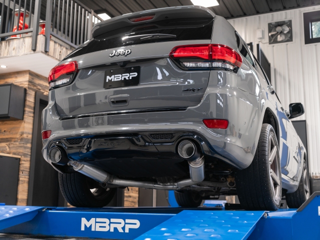 MBRP PRO SERIES Cat-Back Exhaust w/ Carbon Fiber Tips, 3" (2012-2021 Grand Cherokee SRT 392) - Click Image to Close