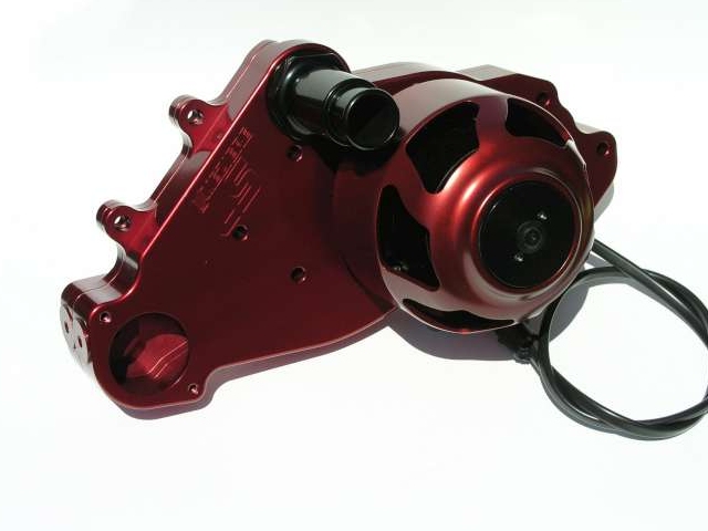 Meziere 300 Series Electric Water Pump, Red (GM LS1) - Click Image to Close