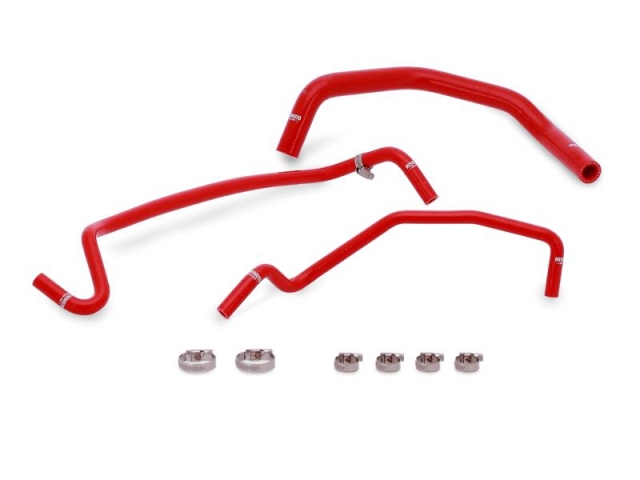 MISHIMOTO Silicone Ancillary Radiator Hose Kit, Red (2015-2016 Mustang GT)