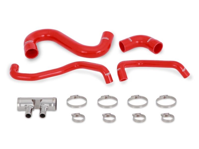 MISHIMOTO Silicone Lower Radiator Hose Kit, Red (2015-2017 Mustang GT) - Click Image to Close
