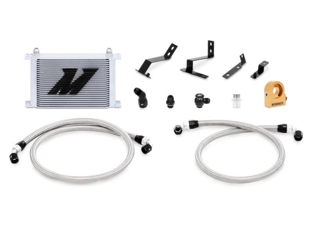 MISHIMOTO Oil Cooler Kit, Thermostatic, Silver (2016-2018 Camaro SS) - Click Image to Close