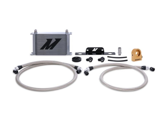 MISHIMOTO Oil Cooler Kit, Thermostatic, Silver (2010-2015 Camaro SS)