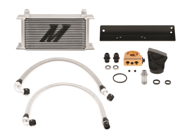 MISHIMOTO Oil Cooler Kit, Thermostatic, Silver (2010-2012 Genesis 3.8L V6)
