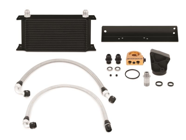 MISHIMOTO Oil Cooler Kit, Thermostatic, Black (2010-2012 Genesis 3.8L V6)