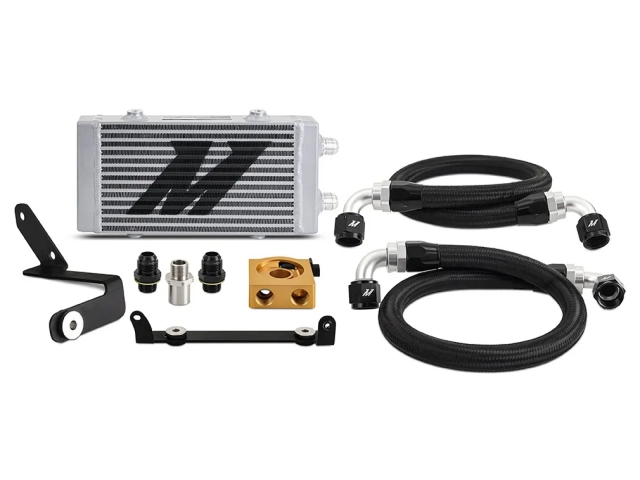 MISHIMOTO Oil Cooler Kit, Thermostatic Silver Cooler (2023-2024 Toyota GR Corolla)