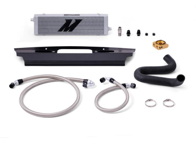 MISHIMOTO Oil Cooler Kit, Thermostatic, Silver (2015-2017 Mustang GT)