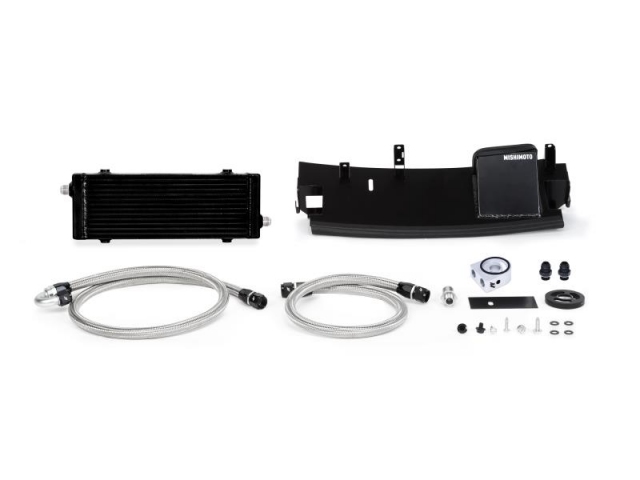MISHIMOTO Oil Cooler Kit, Non-Thermostatic, Black (2016-2018 Focus RS) - Click Image to Close