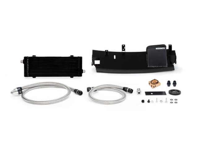 MISHIMOTO Oil Cooler Kit, Thermostatic, Black (2016-2018 Focus RS)
