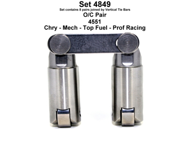 Morel Top Alcohol Roller Lifters (CHRY TOP FUEL 1.000 SINGLE ROLLER BOTH SIDES)