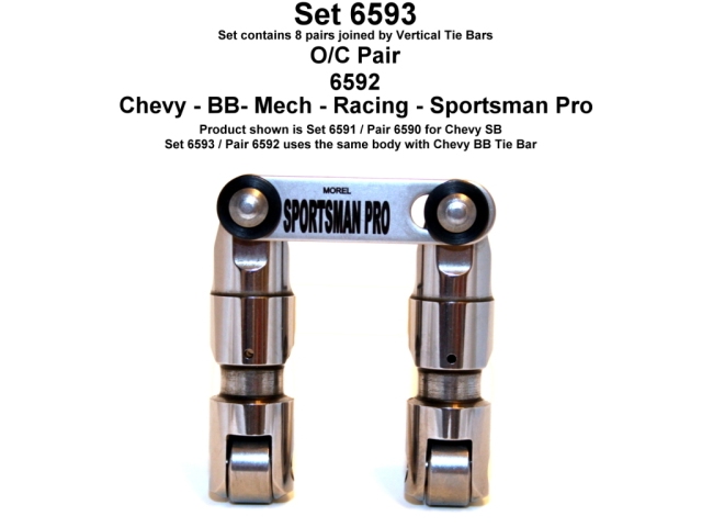 Morel SPORTSMAN PRO Mechanical Roller Lifters (BBC .842D PRO SPORTSMAN, FULL TIME PRESSURE OILING)