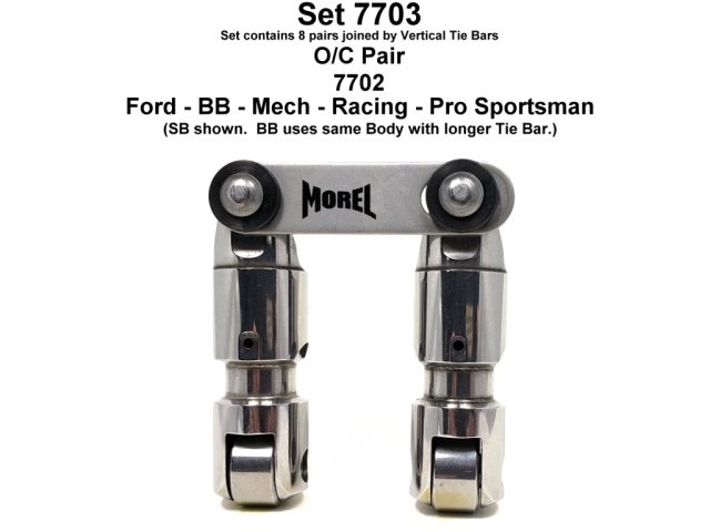 Morel Mechanical Roller Lifters (FORD BB & FE PRO SPORTSMAN .875D, T/B, P/O, O/C)