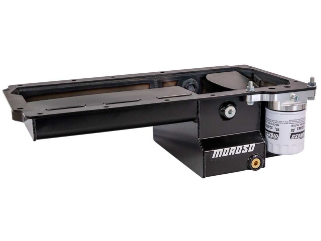 MOROSO Oil Pan, Rear Sump, Road Race w/ Drain Back Fittings (1965-1972 Chevrolet Chevelle, 1978-1988 G-Body, 1965-1972 Chevrolet Nova, 1967-1992 & 2010-2015 Camaro, 1953-1996 Corvette & 1982-2003 Chevrolet S-10 & GMC S-15 DART LS)