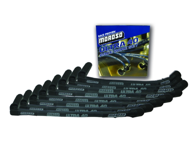 MOROSO ULTRA 40 Race Wire Set, Black (GM LS) - Click Image to Close