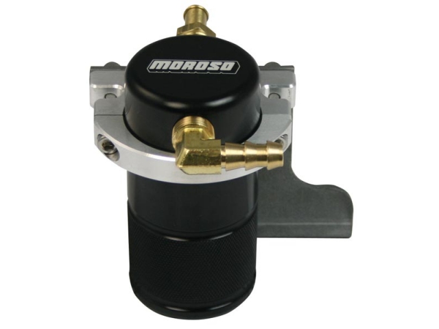 MOROSO Air-Oil Separator Kit, Small Body, Black Anodized (2010-2015 Camaro SS) - Click Image to Close