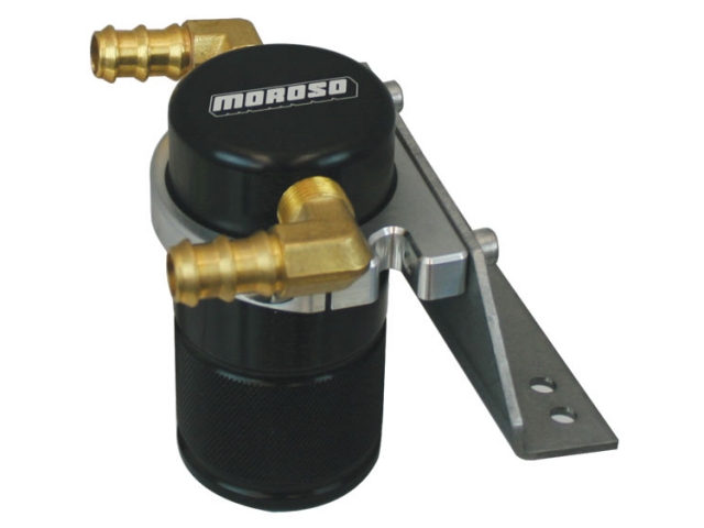 MOROSO Air-Oil Separator Kit, Small Body, Black Anodized (2011-2014 F-150 3.5L EcoBoost)