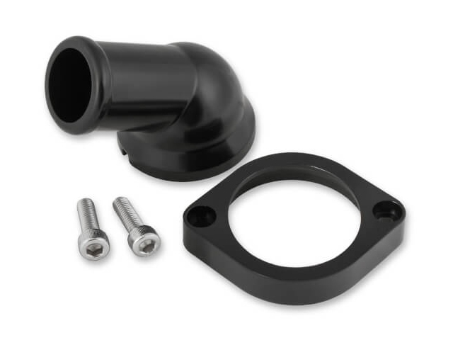 MR. GASKET Swivel Water Neck, Black (1997-2009 GM LS) - Click Image to Close