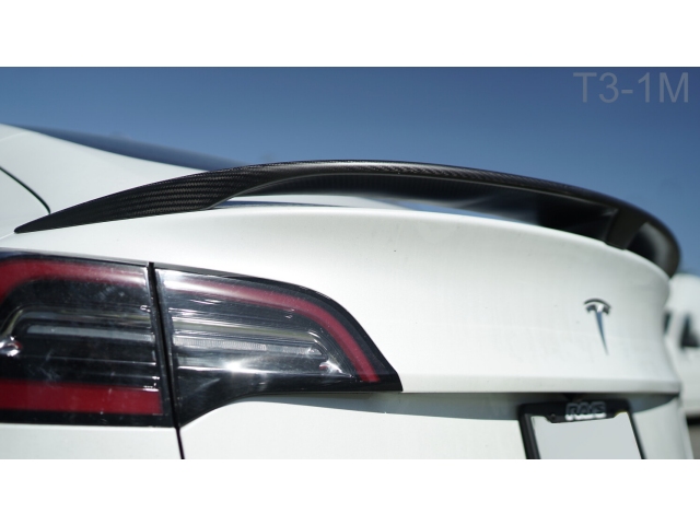 MXP MCP Matte Carbon Rear Trunk Spoiler (2017-2023 Tesla Model 3)
