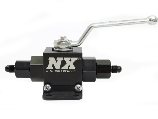 NITROUS EXPRESS Lightweight Billet Aluminum In-Line Ball Valve w/ 4AN Fittings - 1/2 Inch I.D.