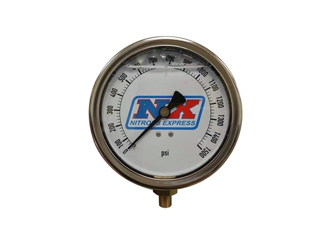 NITROUS EXPRESS Nitrous Pressure Gauge, 4" (0-1500 PSI)